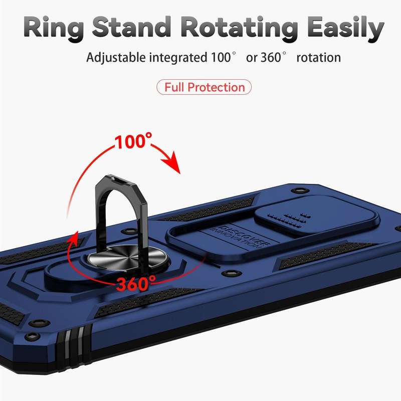 For Xiaomi Redmi Note 9 Pro Sliding Camshield Holder Phone Case(Blue)