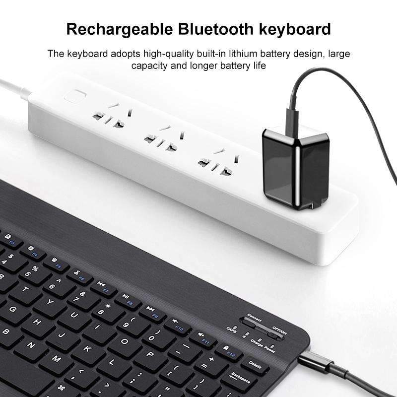 YS-001 9.7-10.1 Inch Tablets Phones Universal Mini Wireless Bluetooth Keyboard, Style:with Blueto...