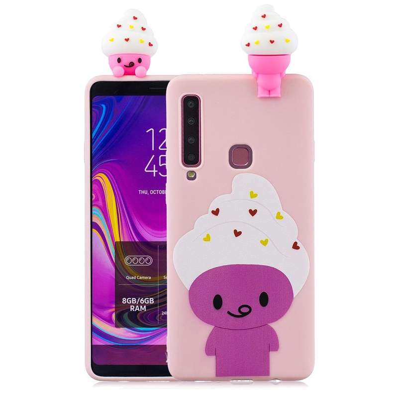 For Galaxy A9 (2018) Shockproof Cartoon TPU Protective Case(Ice Cream)