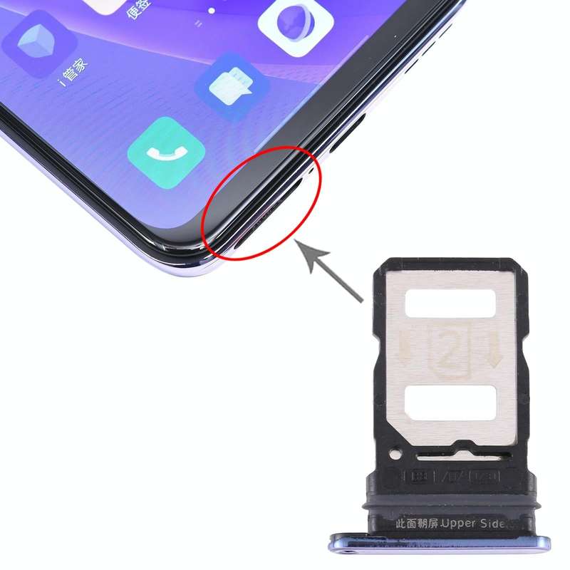 For Vivo Y73s V2031A SIM Card Tray + SIM Card Tray (Purple)