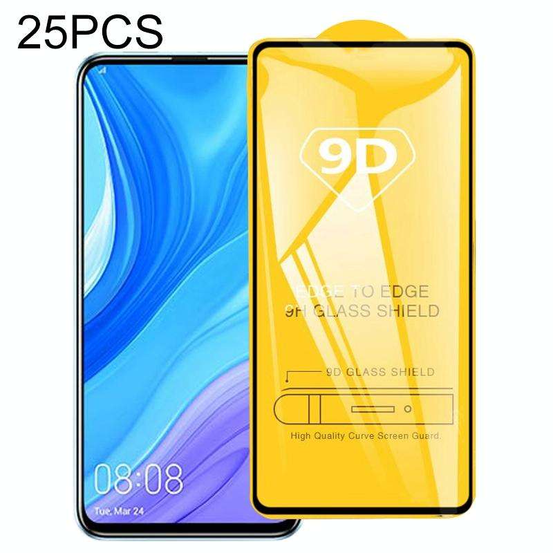 For Huawei Y9s 25 PCS 9D Full Glue Full Screen Tempered Glass Film
