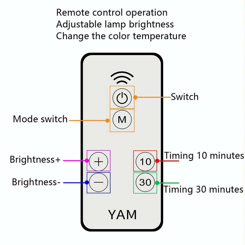 Desk Tricolor Temperature Learning Reading Lights, Style: Rechargeable (Black)