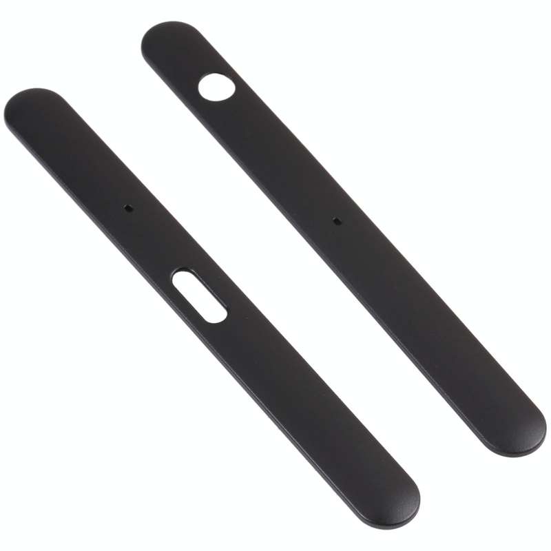1 Pair Upper and Lower Part Sidebar For Sony Xperia XZ1(Black)