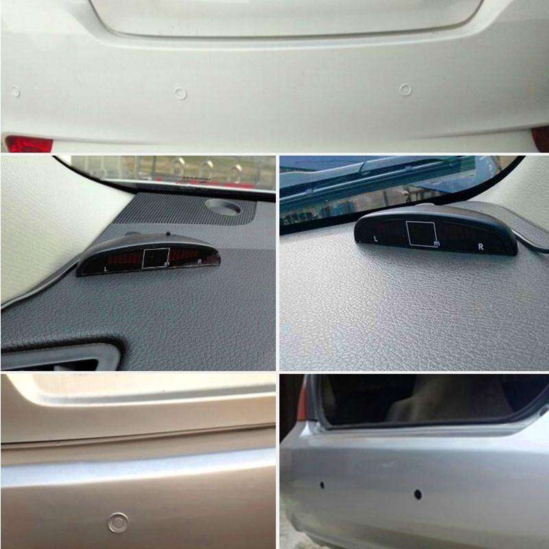 Car Buzzer Reverse Backup Radar System - Premium Quality 4 Parking Sensors Car Reverse Backup Rad...