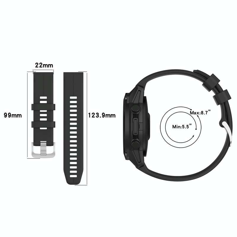 For Garmin Forerunner 945 22mm Solid Color Silicone Watch Band(Black)