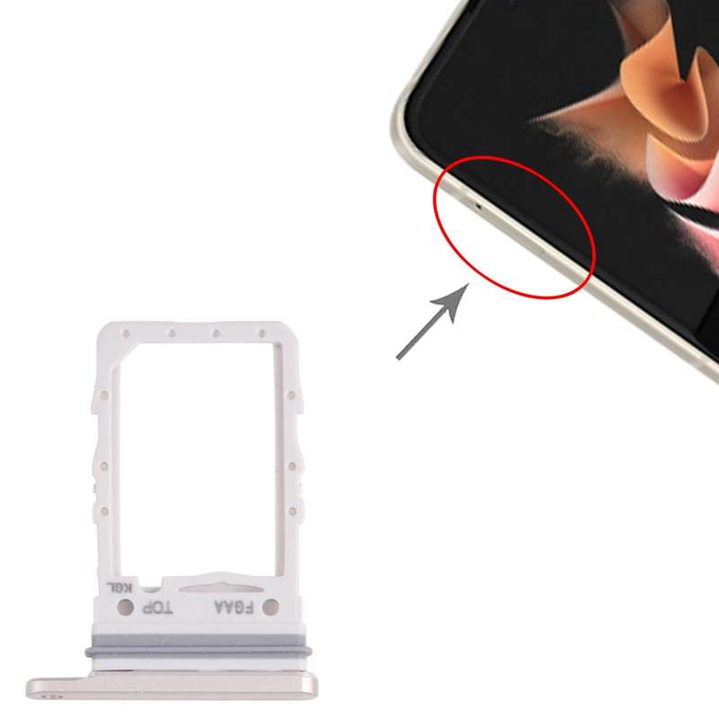 For Samsung Galaxy Z Flip3 5G SM-F711 Original SIM Card Tray (Silver)