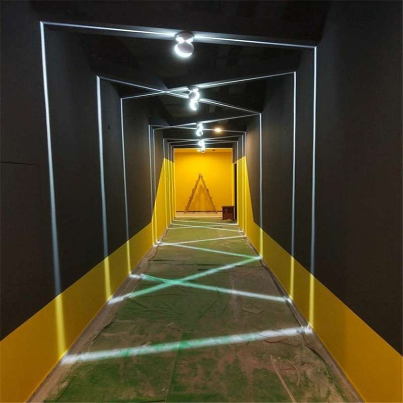 Black LED Door Frame Corridor Window Wall Spotlight(Warm Light)