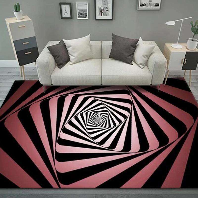 3D Stereo Rectangular Visual Geometric Living Room Carpet, Size: 40x60cm(10)