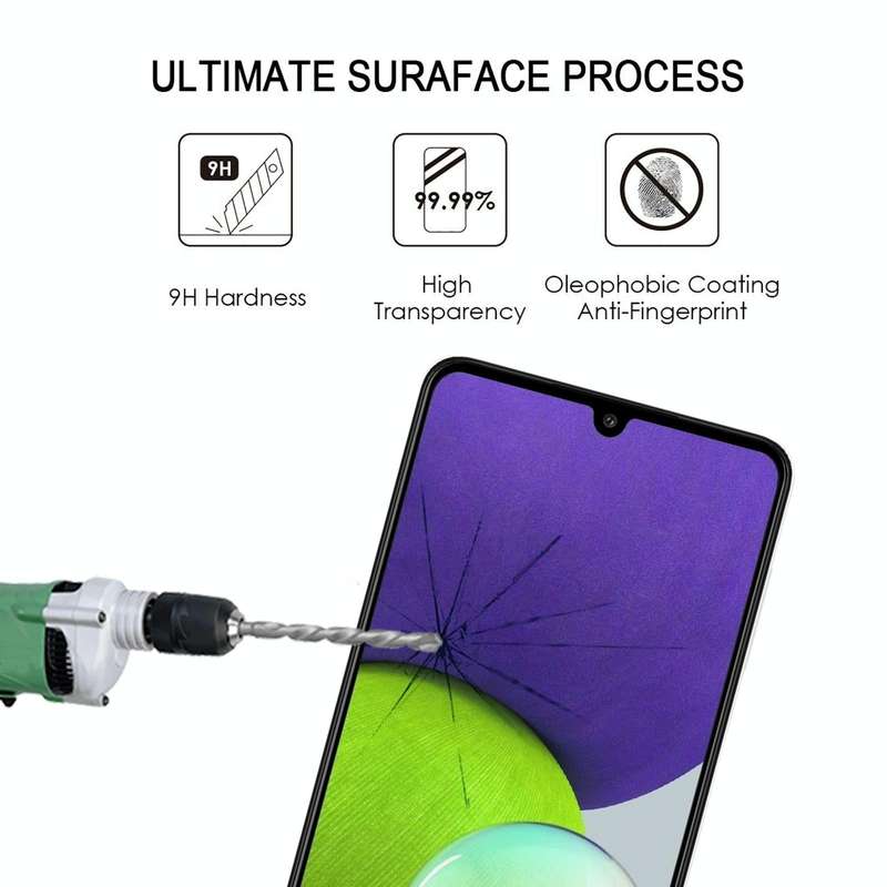 For Samsung Galaxy A22 4G 25 PCS Full Glue Full Screen Tempered Glass Film