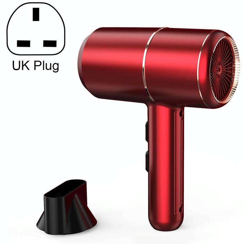 Home Dormitory Mute High-Power Hot And Cold Air Hair Dryer, 220V UK Plug(Red)