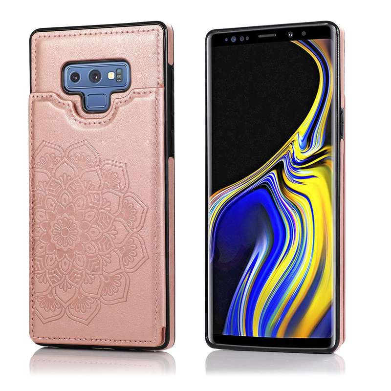 For Samsung Galaxy Note9 Double Buckle Mandala Pattern PU+TPU Protective Case with Card Slots & H...