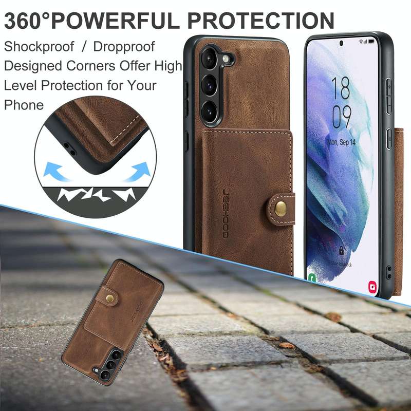 For Samsung Galaxy A54 5G / A54 4G JEEHOOD Retro Magnetic Detachable Protective Phone Case with W...
