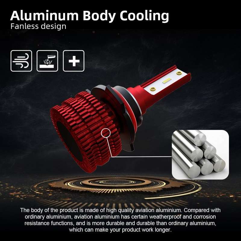 2 PCS KINGSOFE K5 9006 / HB4 DC9-36V / 18W / 2000LM / 6000K IP68 Car LED Headlight Lamps (Cool Wh...