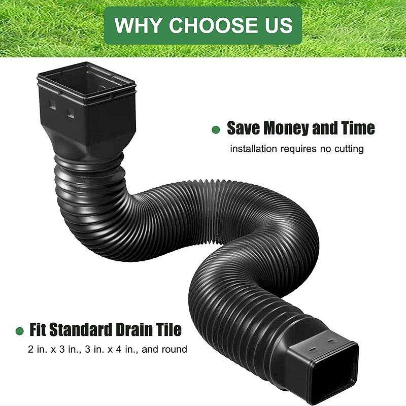 Downspout Extenders Telescoping Rain Gutter Drains(Brown)