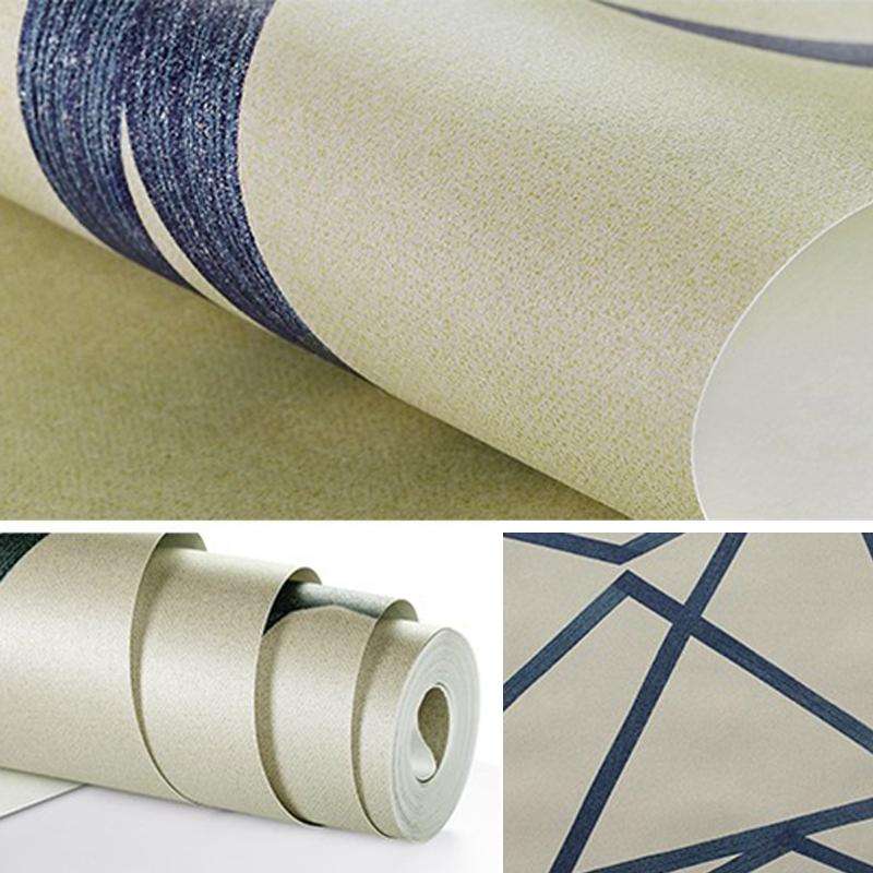 Modern Minimalist Geometric Pattern Non-woven Wallpaper Bedroom Living Room Wallpaper(Golden)