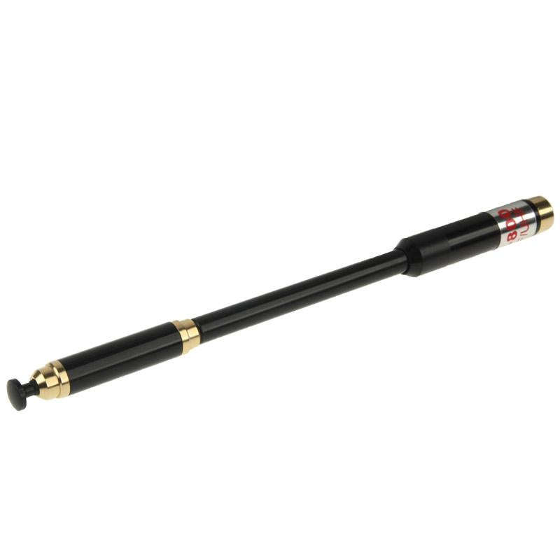 AL-800 Dual Band 144/430MHz High Gain SMA-F Telescopic Handheld Radio Dual Antenna for Walkie Tal...