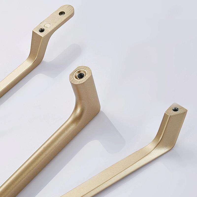9009-256 Modern Simple Cabinet Door Handle Drawer Wardrobe Zinc Alloy Handle(Gold)