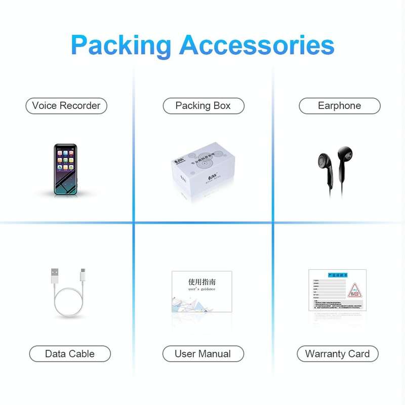 8GB M15 Multi-function Smart Voice Recorder MP3 Hifi Sound Music Player Walkman, Bluetooth Version