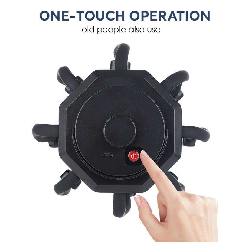 Rechargeable Octopus Scalp Massager 3 Vibration Modes Head Massager(Black)