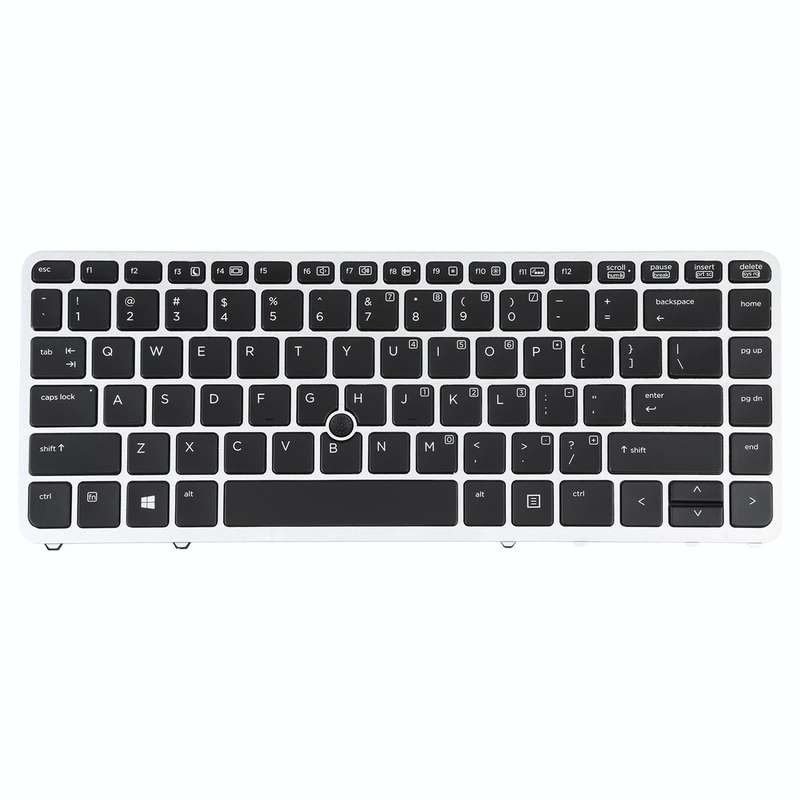 For HP EliteBook 840 G1 US Version Keyboard with Backlight and Pointing(Silver)