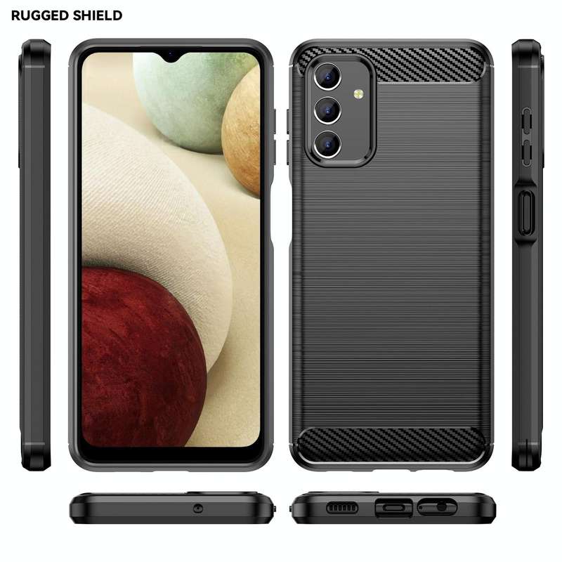 For Samsung Galaxy A04s Brushed Texture Carbon Fiber TPU Case(Black)