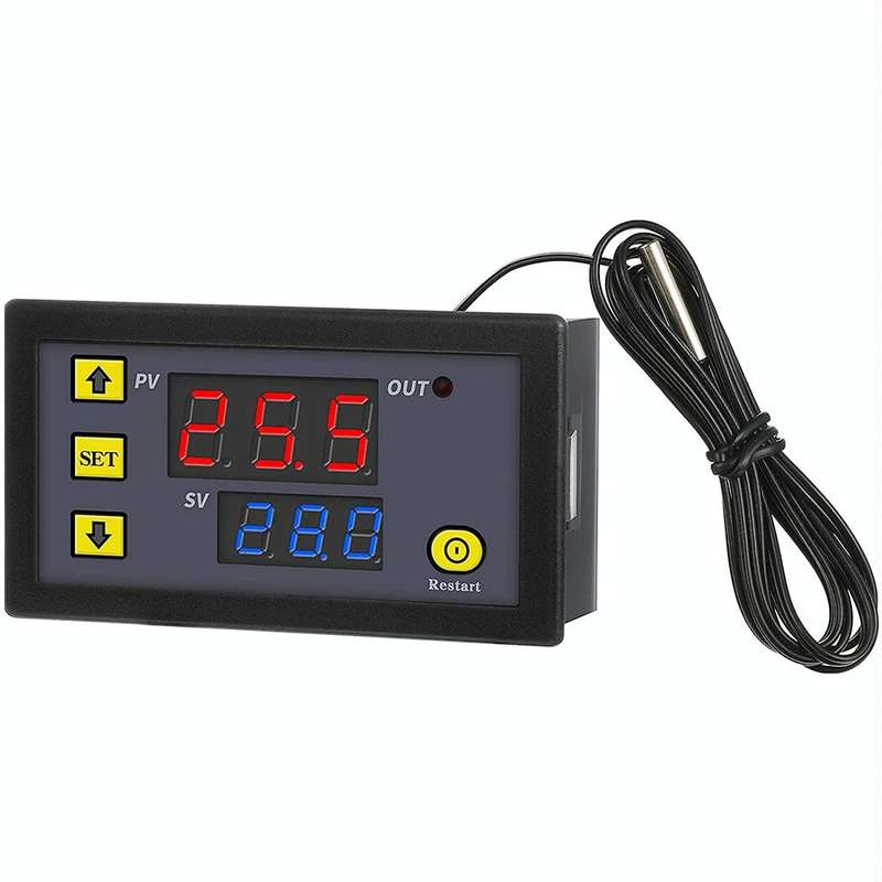 High-precision Microcomputer Intelligent Digital Display Switch Thermostat, Style:12V Power Suppl...