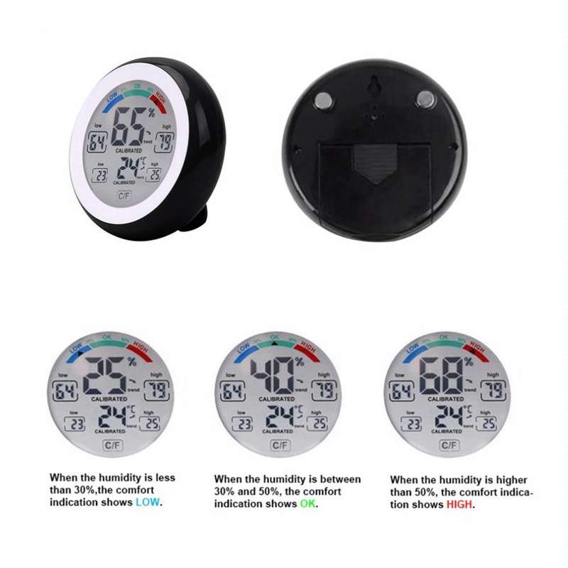 TS-S93 Multifunctional Digital Thermometer Hygrometer Temperature Humidity Meter, Value Trend Dis...