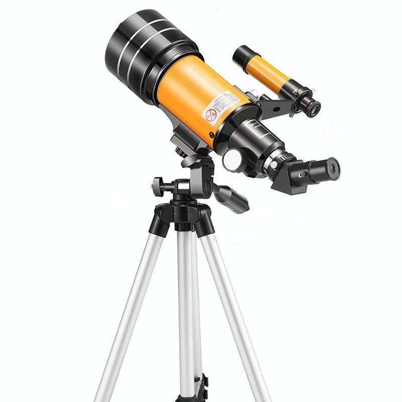 High-definition Stargazing Refracting Astronomical Telescope(Black Yellow)