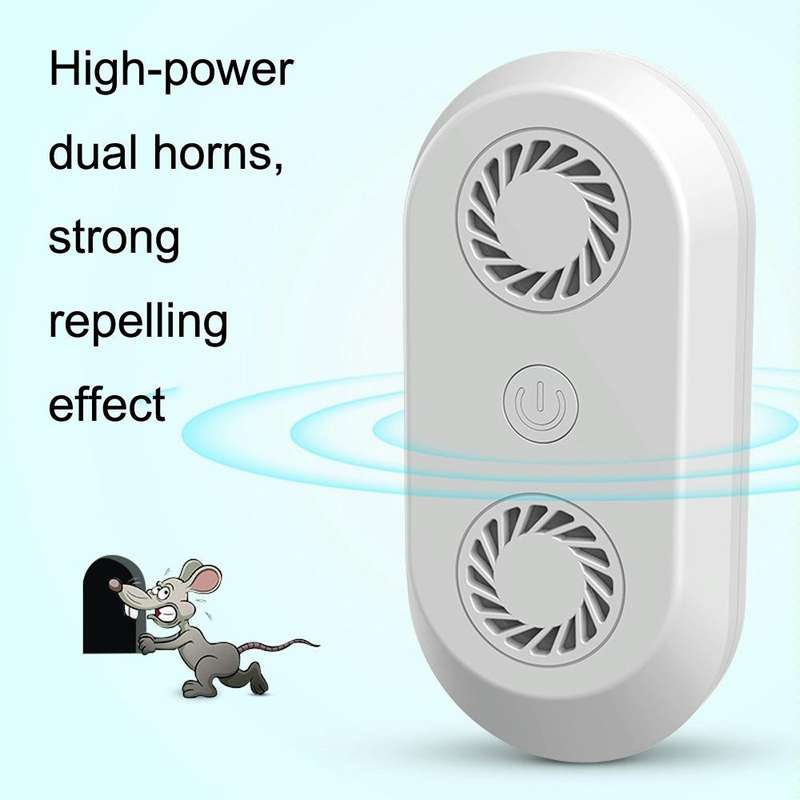 Ultrasonic Mosquito Repellent Multifunctional Electronic Insect Repellent US Plug(White)