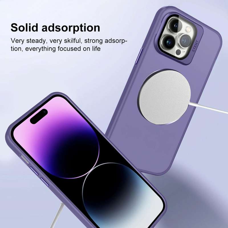 For iPhone X / XS Skin Feel CD Texture MagSafe Lens Holder Phone Case(Matte White)