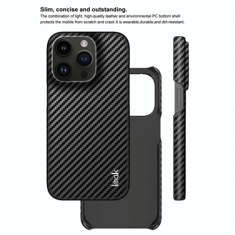For iPhone 14 Pro Max IMAK Ruiyi Series Carbon Fiber PU + PC Phone Case