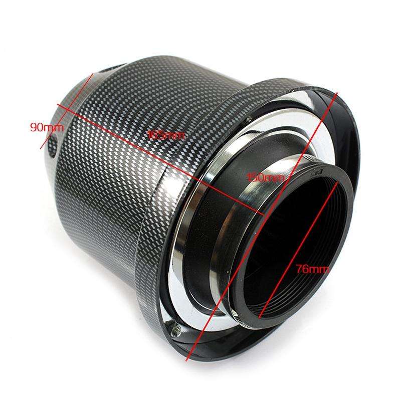 XH-UN005 Car Universal Modified High Flow Mushroom Head Style Intake Filter for 76mm Air Filter (...