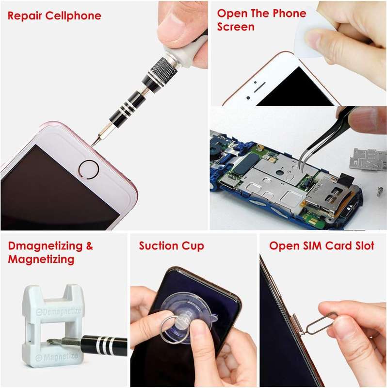 110 in 1 Magnetic Plum Screwdriver Mobile Phone Disassembly Repair Tool(Black)