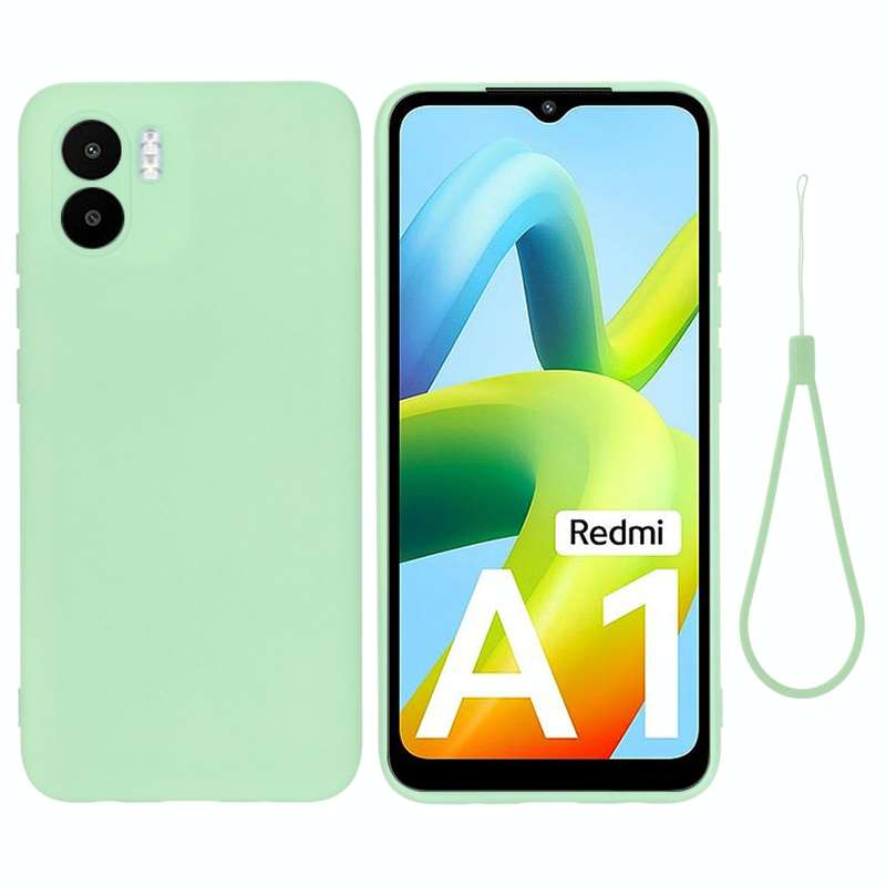 For Xiaomi Redmi A1 / A2 Pure Color Liquid Silicone Shockproof Phone Case(Green)