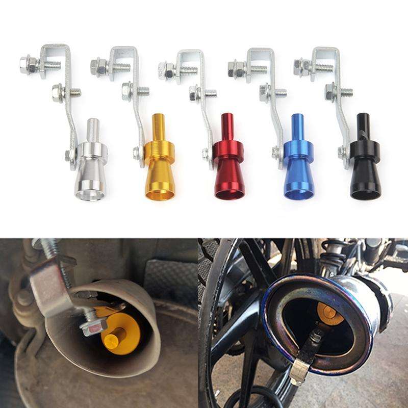 Universal Aluminum Turbo Sound Exhaust Muffler Pipe Whistle Car / Motorcycle Simulator Whistler, ...