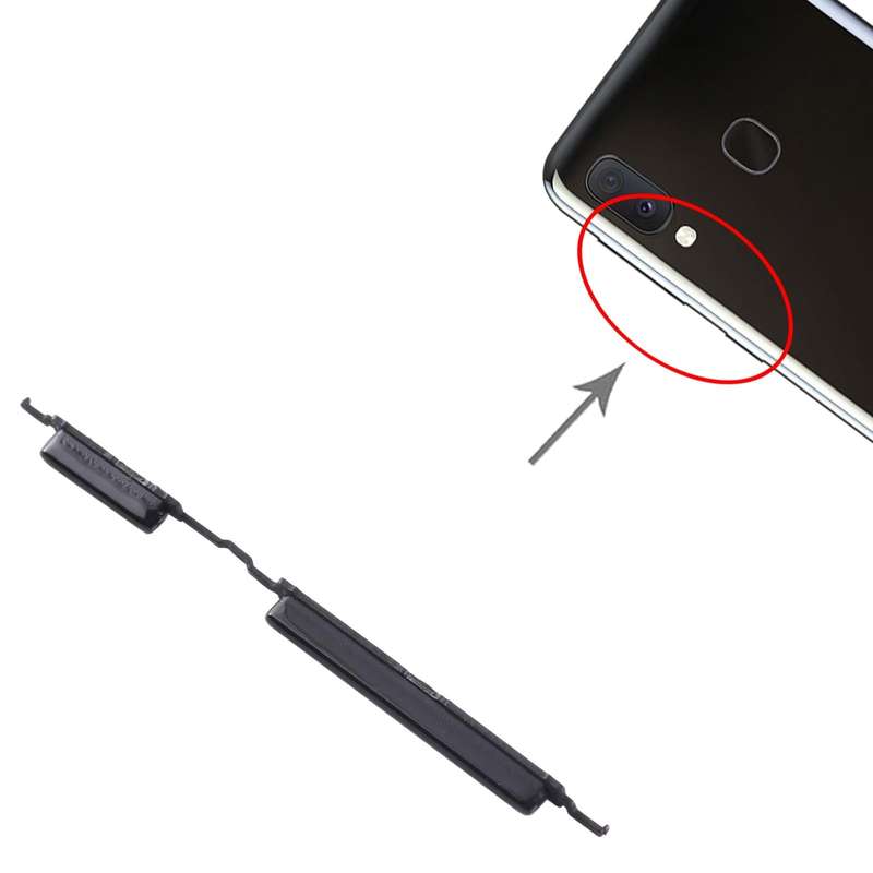 For Samsung Galaxy A20E SM-A202 10pcs Power Button + Volume Control Button(Black)