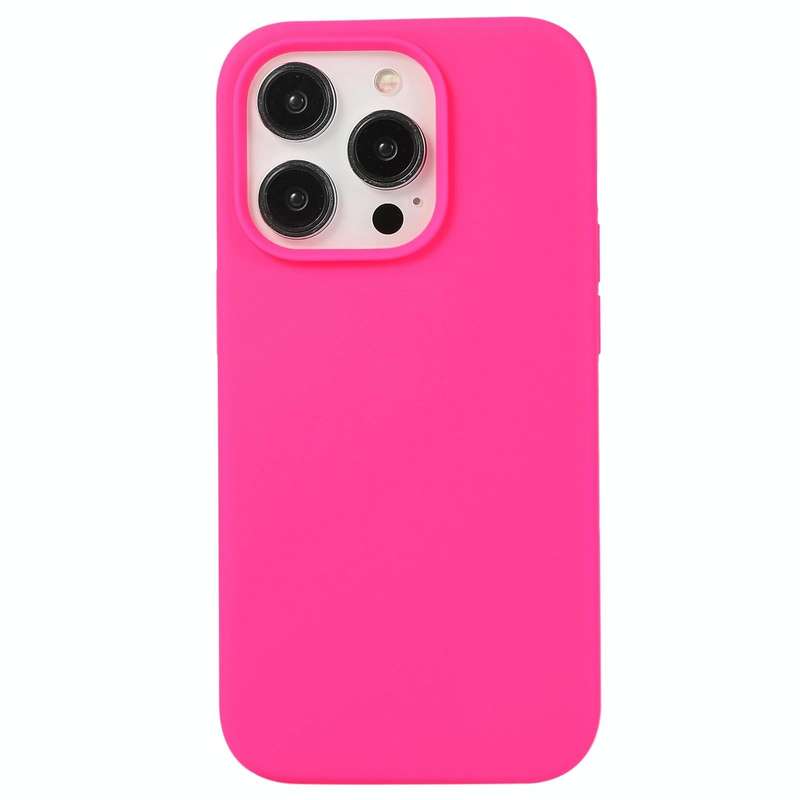 For iPhone 13 Pro Max Liquid Silicone Phone Case(Brilliant Pink)