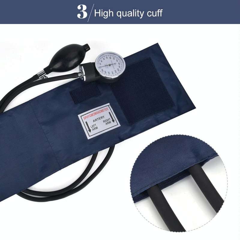 Manual Blood Pressure Watch With Stethoscope Double Tube Double Head Old Sphygmomanometer Arm Typ...