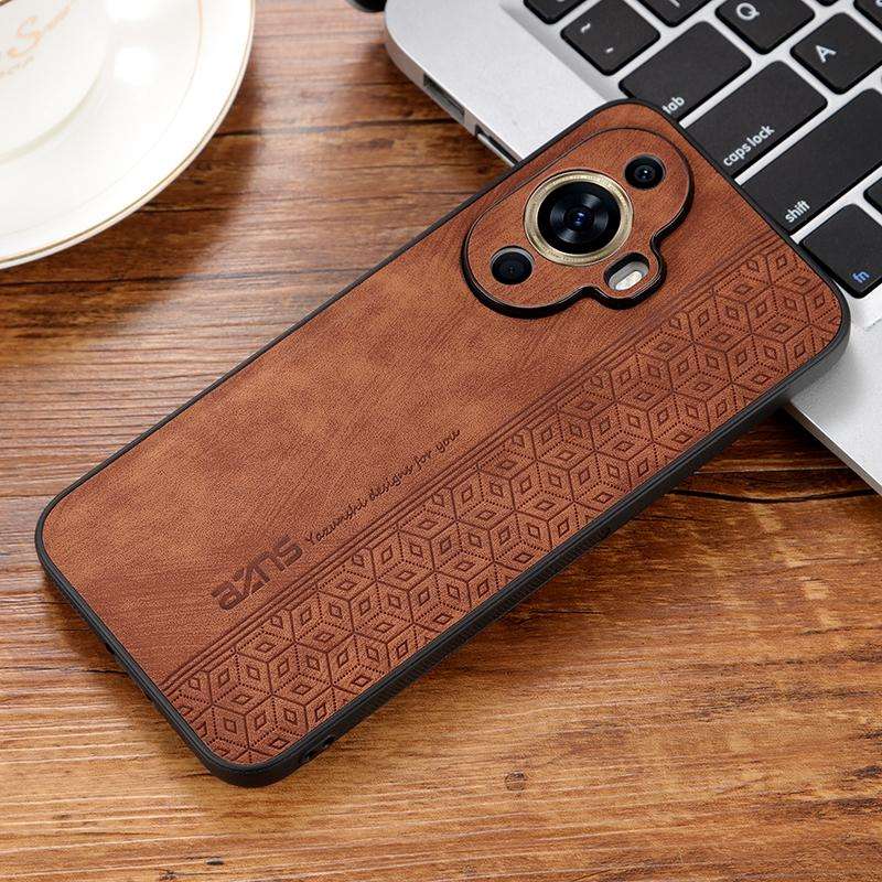 For Huawei nova 11 Pro AZNS 3D Embossed Skin Feel Phone Case(Brown)