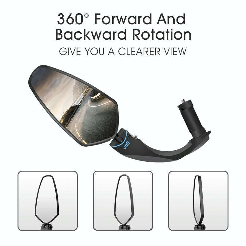 1 Pair WEST BIKING Bicycle Rearview Mirror Adjustable Mirror Mountain Bike Foldable Rearview Mirr...