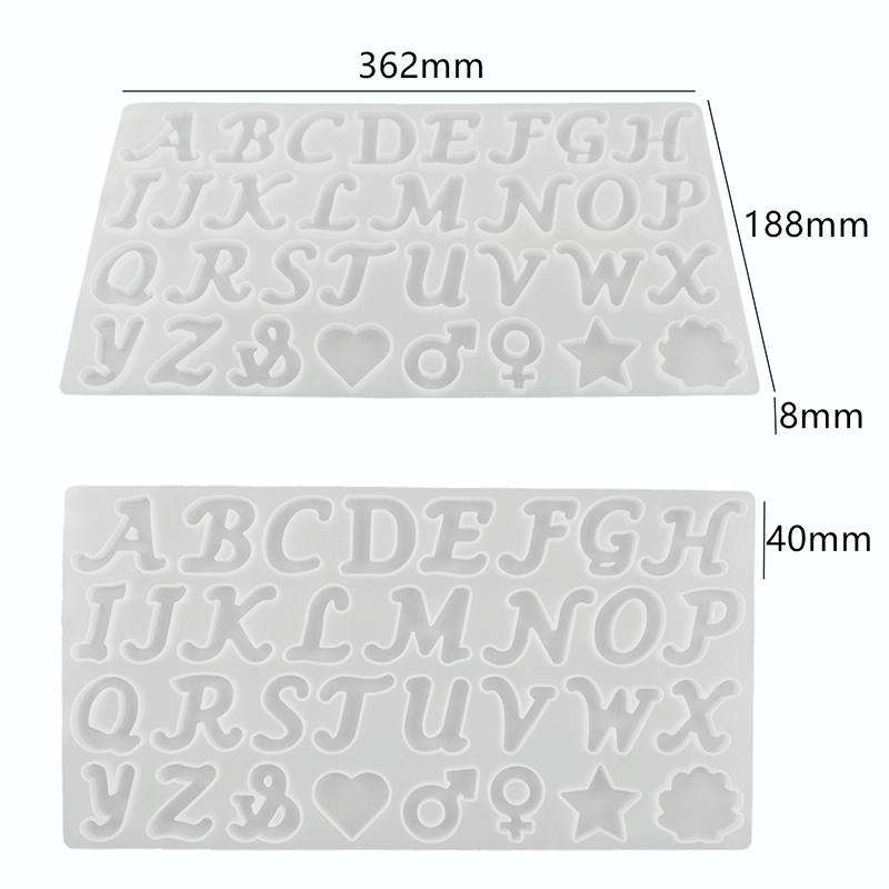 DIY Crystal Resin Epoxy Keychain Silicone Mirror Mold