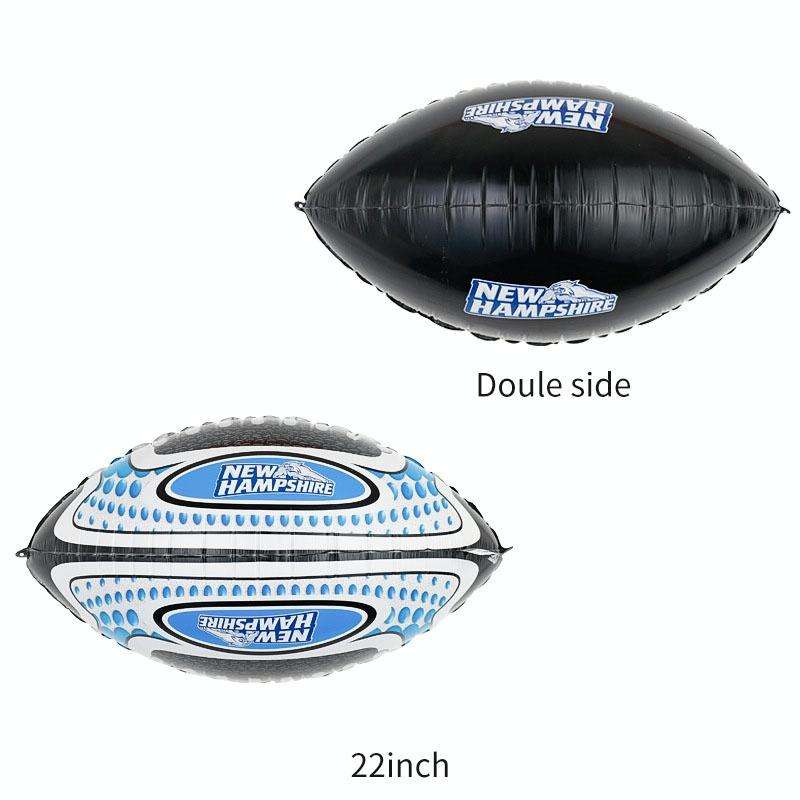 8 PCS Ball Team Game Sports Themed Party Decoration Balloons,Style: 4D Rugby Black and White