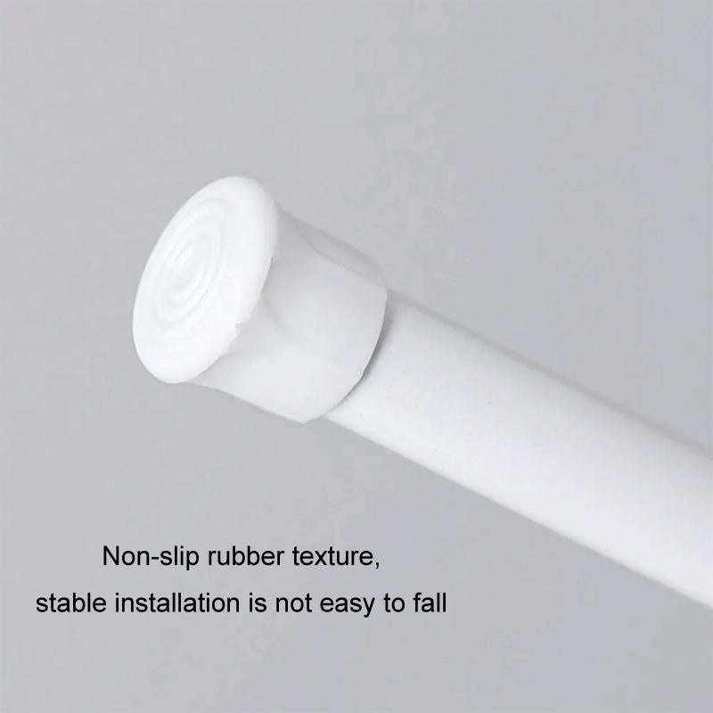 Baking Paint No Punch Curtain Telescopic Rod Hooks Support Bracket, Length: 30cm-50cm