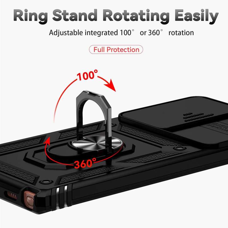 For Samsung Galaxy Note20 Ultra Sliding Camshield Holder Phone Case(Black)