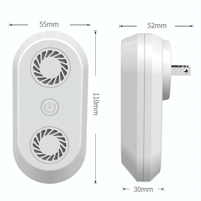 Ultrasonic Mosquito Repellent Multifunctional Electronic Insect Repellent US Plug(White)