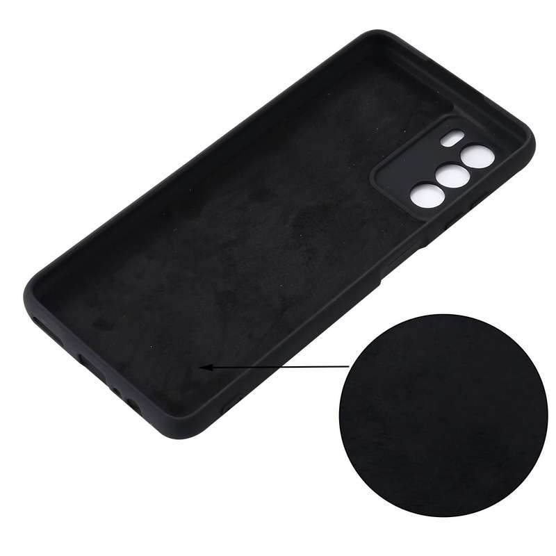 For ZTE Blade V40 Vita Pure Color Liquid Silicone Shockproof Full Coverage Phone Case(Black)