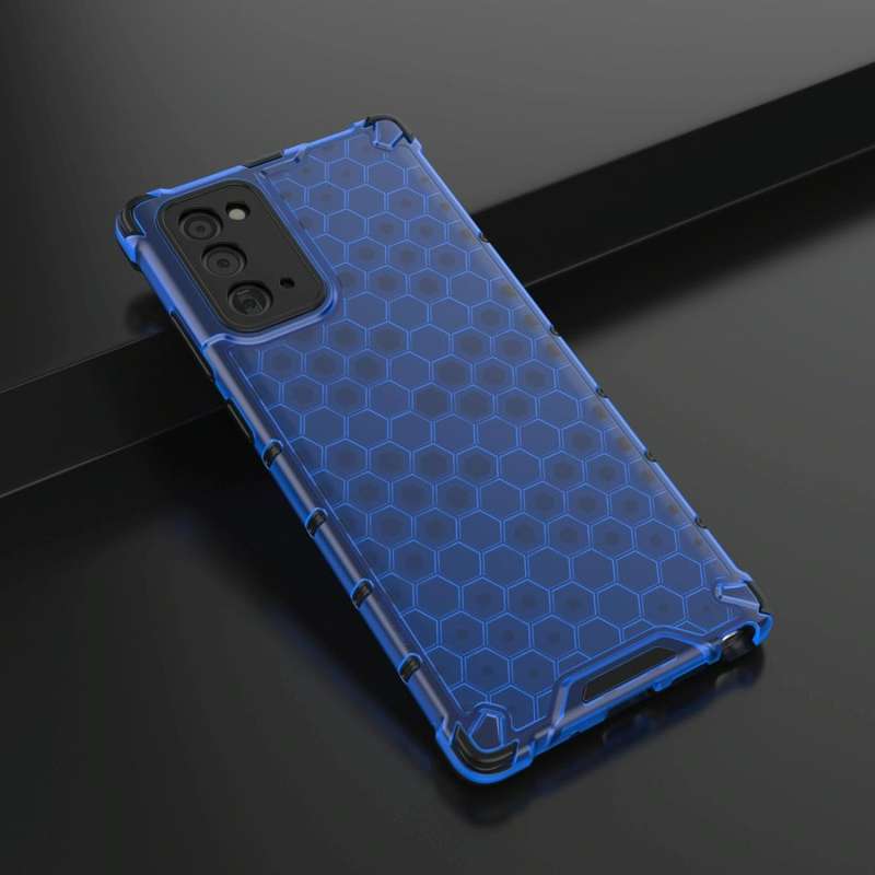 For Samsung Galaxy Note 20 Shockproof Honeycomb PC + TPU Protective Case(Blue)