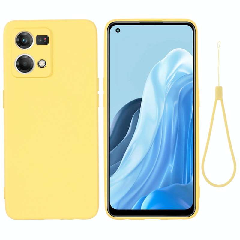 For OPPO Reno 7 4G Global/F21 Pro 4G Pure Color Liquid Silicone Shockproof Full Coverage Phone Ca...