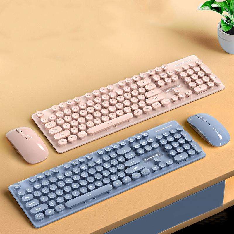 XINMENG N520 Rechargeable Wireless Keyboard Mouse Set(Blue)