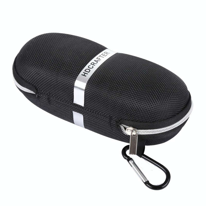 HDCRAFTER E-001 Sunglasses Zipper Style Solid Glasses Protection Case + Microfiber Cloth, Size: 1...